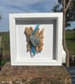 Driftwood Heart Pebble Framed Art - Image 1