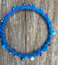 Upcycled fabric Wire and Bead Wrapped Bracelet  - Image 4