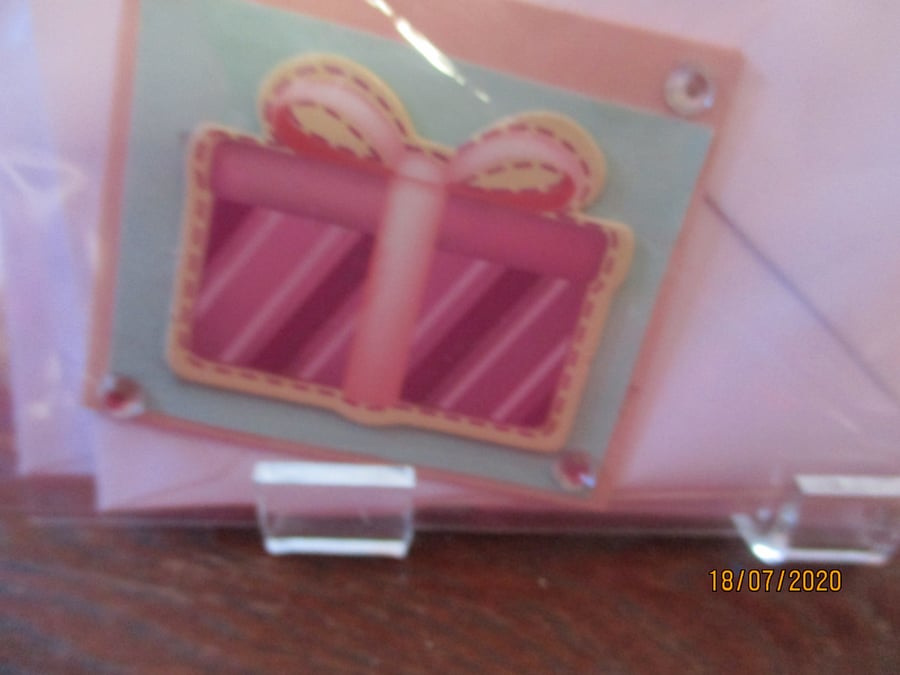 Pink Present Card