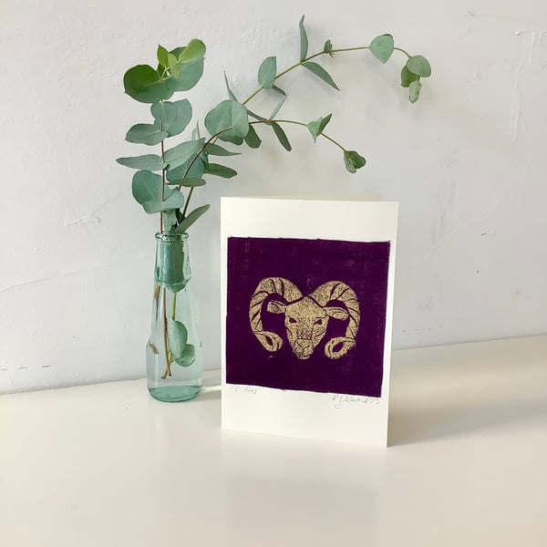 Zodiac Aries greeting card 