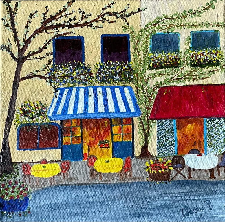 Semi-abstract Cafe scene’The Cafe Next Door’