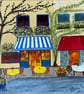 Original Semi-abstract Cafe scene'The Cafe Next Door' - Image 1