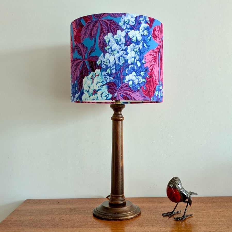 Blue and Pink Horse Chestnut Lampshade