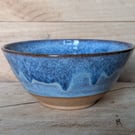 Wavy pale blue medium bowl (straighter sides)