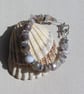 Botswana Agate Gemstone Crystal Beaded Bracelet "Mocha"
