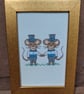 Handmade Cross Stitch Personalised Two Grooms Wedding Keepsake – 6x4" - Image 1