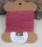 Hand Dyed Natural Dye Cherry Pink Pure Wool Tapestry Thread - Image 2