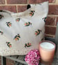 Large Bee Organiser TwoTone Shopping Bag - Image 4