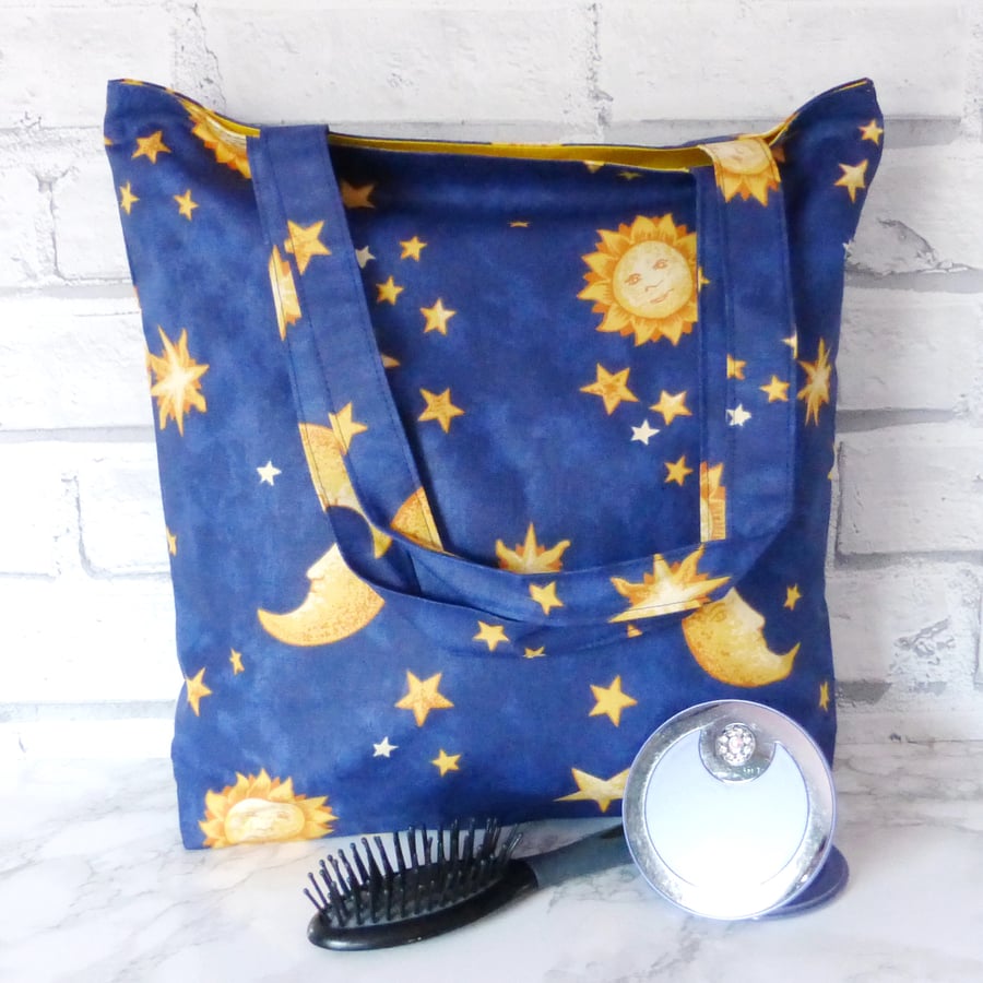 SALE: Stars and Moons Tote bag, shopping bag.