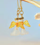 Angel Earrings White & Gold, Stocking Fillers, Secret Santa, Christmas Gifts - Image 4