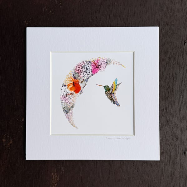 'Moonlight' 8" x 8" Mounted Print