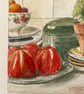 A Portuguese table original gouache painting  - Image 2