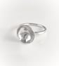 Sterling silver domed cup ring - Image 2