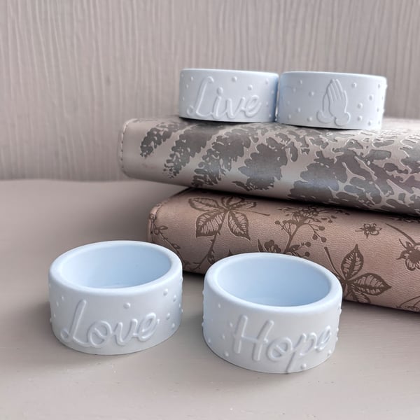 Handmade Blue Tea Light Holder - Minimalist Candle Holder - Modern Home Decor