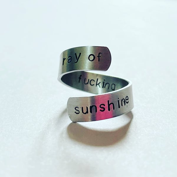‘Ray of Sunshine’ stamped ring