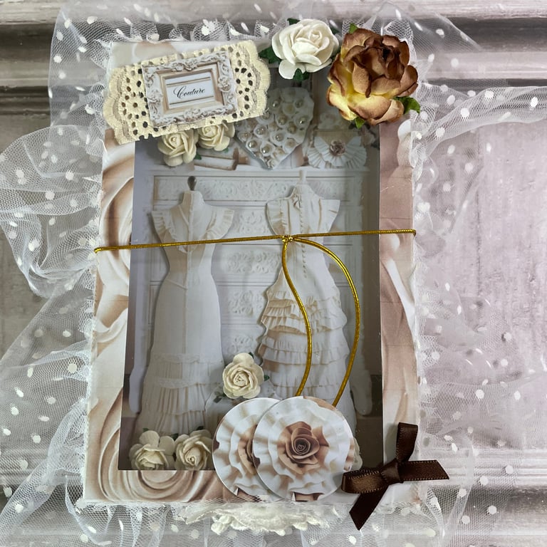 Shadow Box and Postcards (Biscotti Silk) by Carolee Crafts DTP 0016