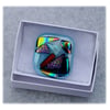 Brooch Dichroic Fused Glass 042 Abstract Handmade