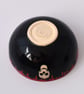 A133 Small skull bowl in black and scarlet (Free UK postage) - Image 5