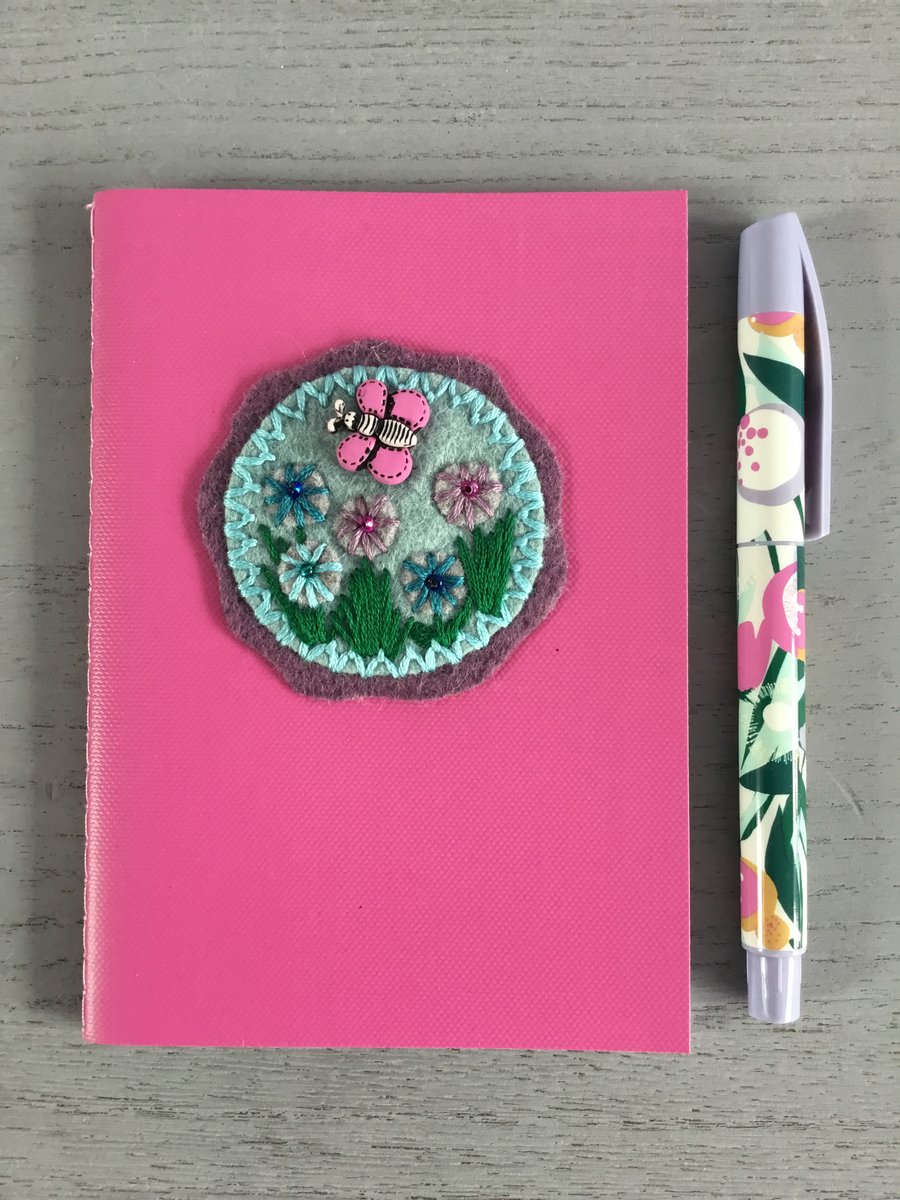 Pink Butterfly Notebook and Pen Set