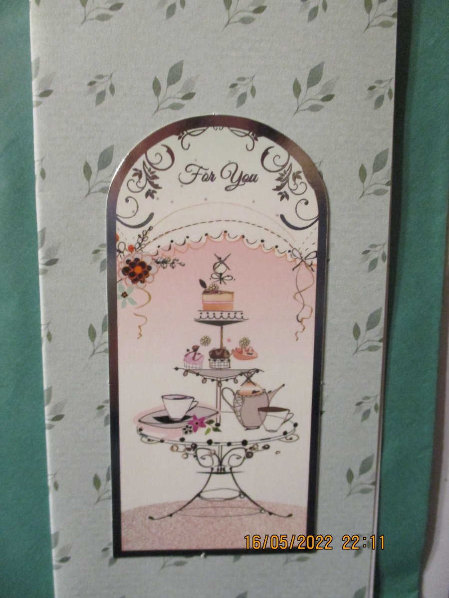 For You Afternoon Tea Card