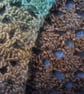 Crochet infinity scarf in natural greens and browns - Image 4