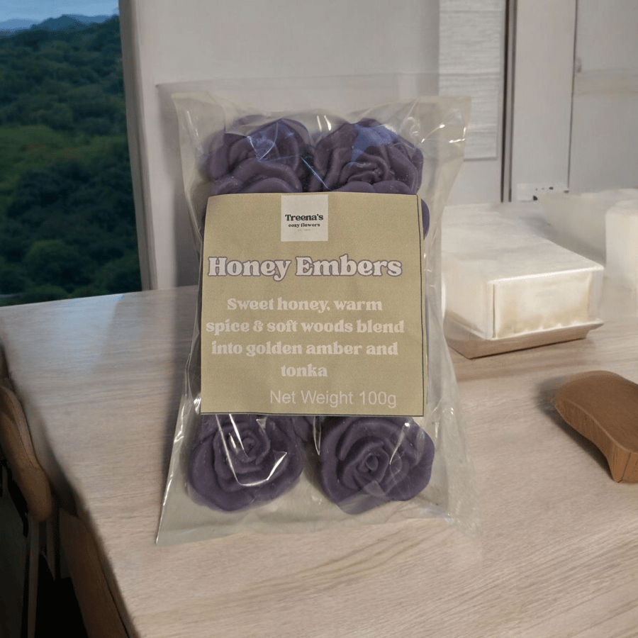 Honey Embers Soya blend wax melts 100g 