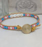 Trans ally bead and gold leather bracelet, LGBTQ - Image 8