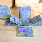 “Happy Smiles” Explosion Gift Box Card – Pastel Bunny Keepsake. Pop Up Box