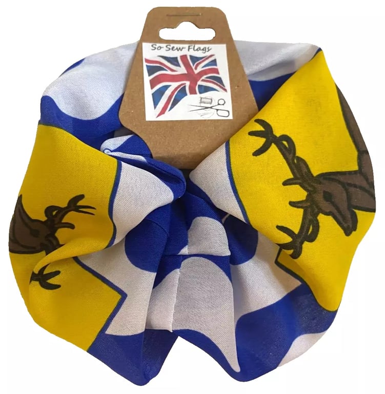 Hertfordshire Herts Flag Hair Scrunchie Scrunchies Accessory Band Elastic