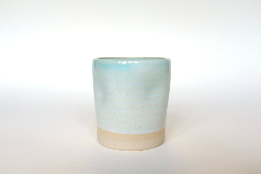 Small turquoise finger dent cup