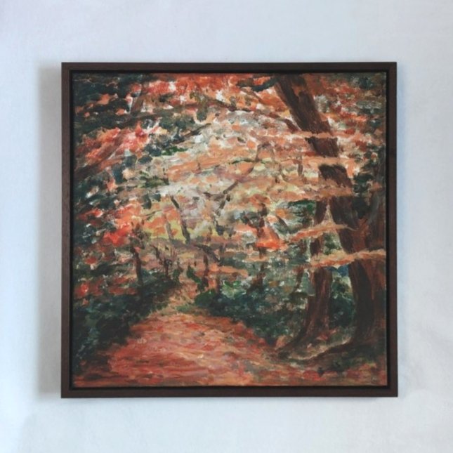 Autumn Woodlands, Dappled light through colurful leaves, seasonal landscape 