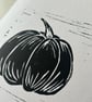 'Little Pumpkin' A5 Original Lino Print - Image 4