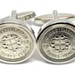 1938 Silver Threepence Cufflinks 88th birthday, 88th birthday gift, 82nd gift,  - Image 1