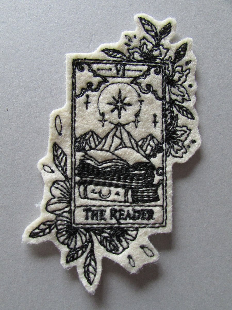 The Reader Tarot Embroidered Felt Sew on Applique Patch
