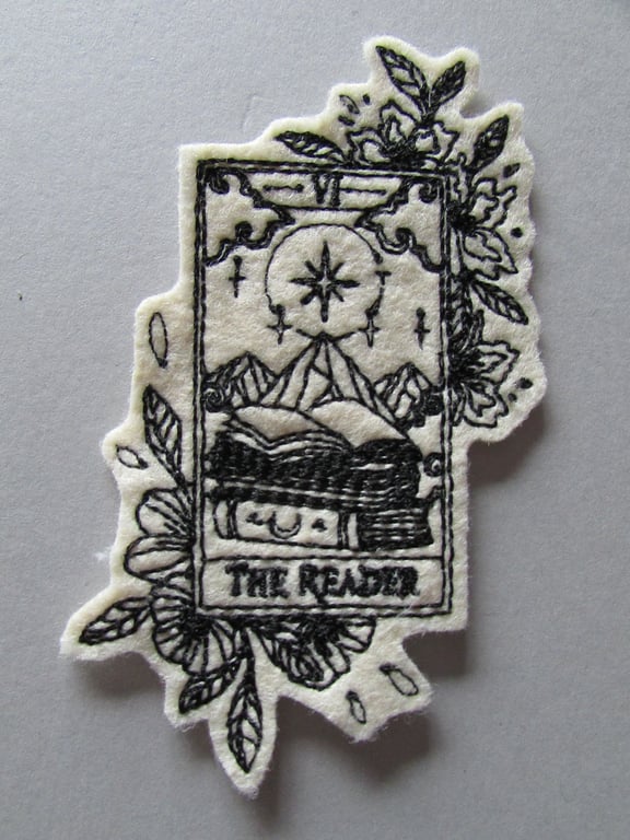 The Reader Tarot Embroidered Felt Sew on Applique Patch
