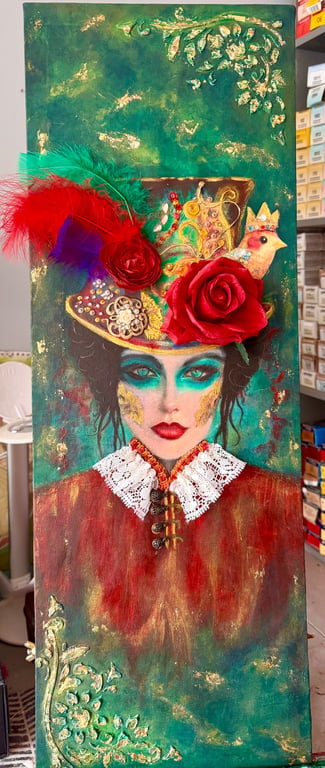 Girl in a top hat.