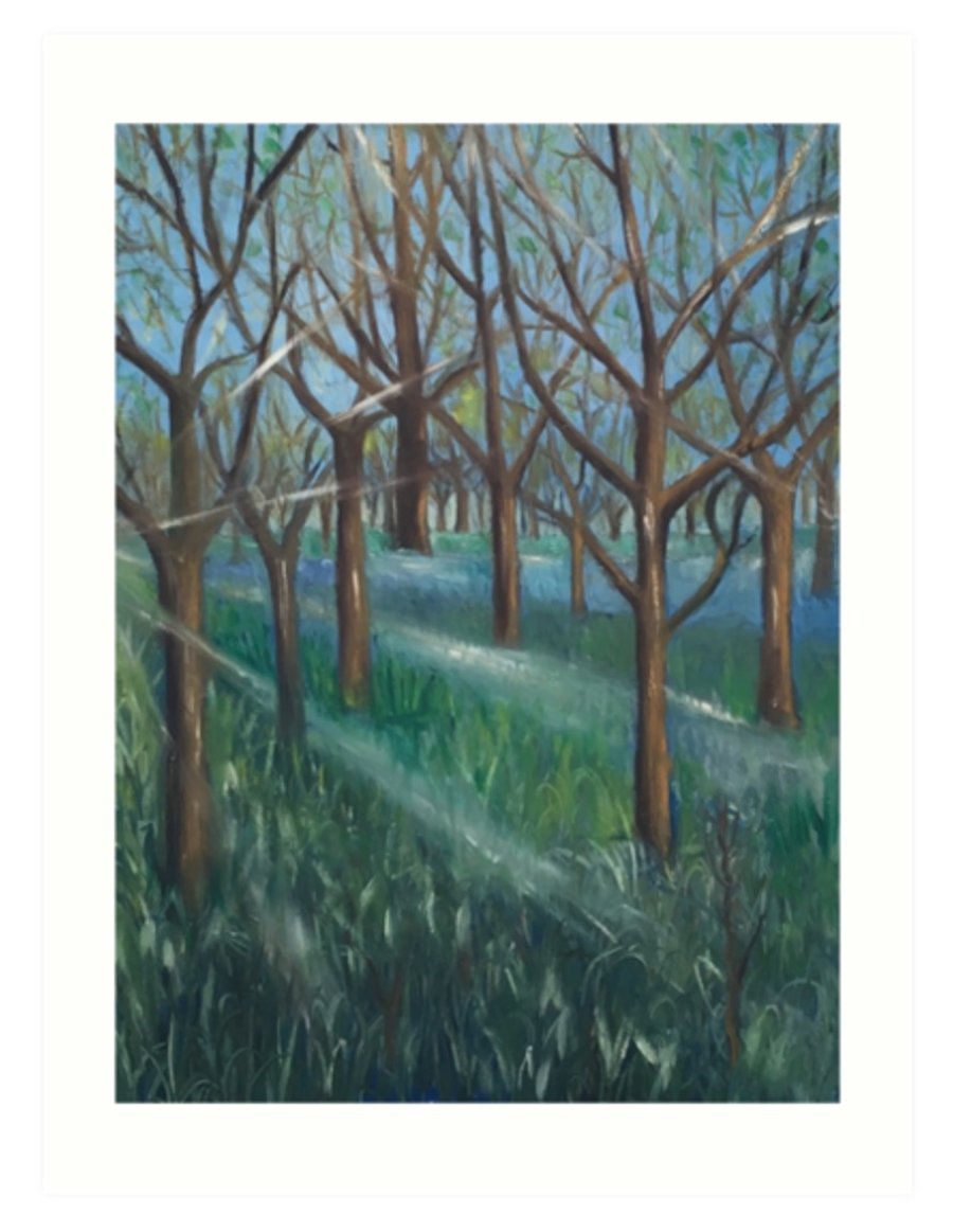 Art Print Taken From The Original Painting ‘Inspiration In The Bluebell Wood’