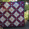 Handmade Quilt Red, White Traditional Design with a Modern Twist