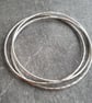 Sterling Silver Bangle Set, Interlocking Russian Wedding Ring Bangle - Image 3