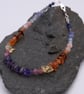 Brilliant Sunset Semi-Precious Stone and Sterling Silver Bracelet