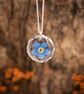 Tiny Real Forget Me Not Necklace, Wildflower Keepsake