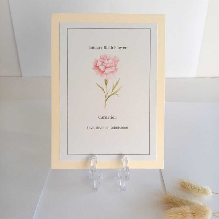 Birth Flower Keepsake Gift, Handmade Botanical Keepsake, Birthday Gift