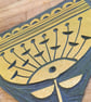 Flower Handmade Lampshade - Olive yellow (20cm diameter) - Image 3