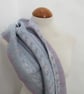 Grey and Purple Handwoven Scrap Scarf - Image 5