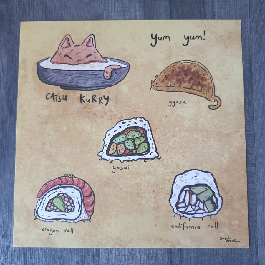 Japanese Food 6 x 6 Print -SALE-