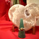 Wire-wrapped Silver-plated Tigers eye ring