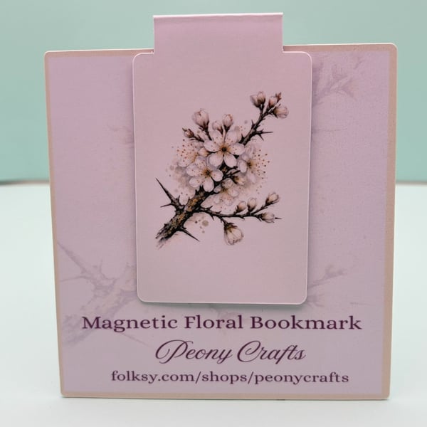 Blackthorn Magnetic Bookmark - Botanical Bookmark Gift