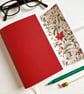 Christmas Poinsettia Journal, Hand Bound in Red Leather, Christmas Keepsake - Image 1