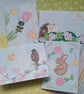 Spring Garden Wildlife A6 Greeting Cards