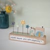 Little Wooden Houses with Clay & Button Garden 'Bloom where you are planted'